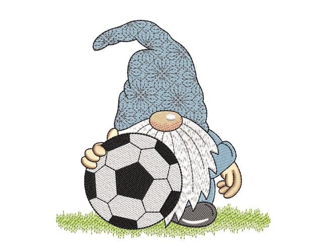 Football Gnome Machine Embroidery Design, 3 sizes, Instant Download Embroidery/Applique DESIGNS Nino Nadaraia 