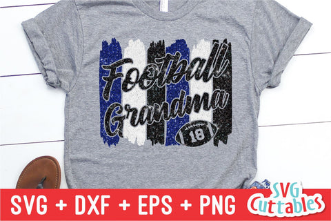 Football Grandma svg - Football Cut File - svg - dxf - eps - png - Football Cut File - Brush Stroke - Silhouette - Cricut - Digital Download SVG Svg Cuttables 