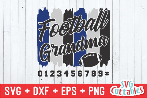 Football Grandma svg - Football Cut File - svg - dxf - eps - png - Football Cut File - Brush Stroke - Silhouette - Cricut - Digital Download SVG Svg Cuttables 