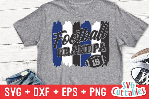 Football Grandpa svg - Football Cut File - svg - dxf - eps - png - Football Cut File - Brush Stroke - Silhouette - Cricut - Digital Download SVG Svg Cuttables 