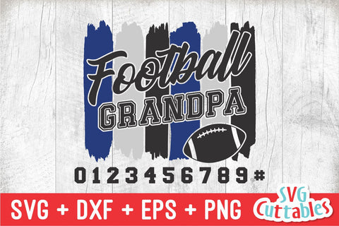 Football Grandpa svg - Football Cut File - svg - dxf - eps - png - Football Cut File - Brush Stroke - Silhouette - Cricut - Digital Download SVG Svg Cuttables 