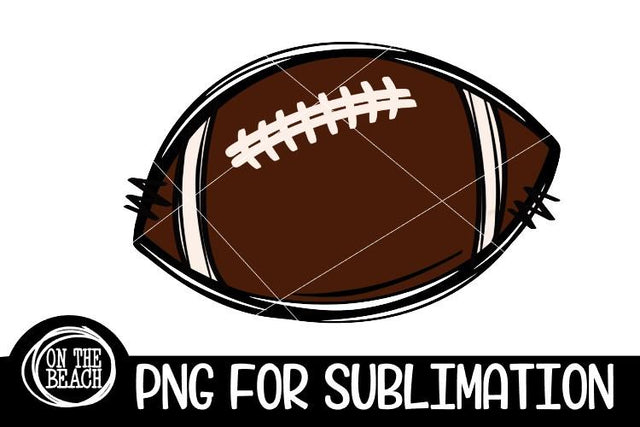 Football Hand Drawn Design 300 DPI PNG Sublimation Sublimation On the Beach Boutique 