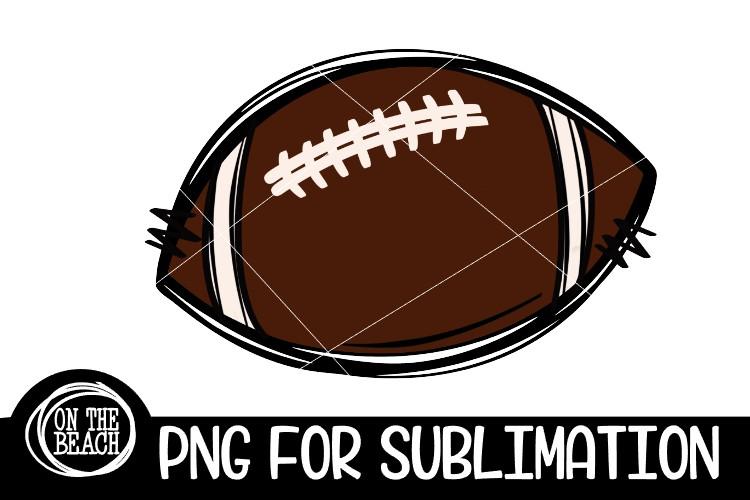 Football Hand Drawn Design 300 DPI PNG Sublimation Sublimation On the Beach Boutique 