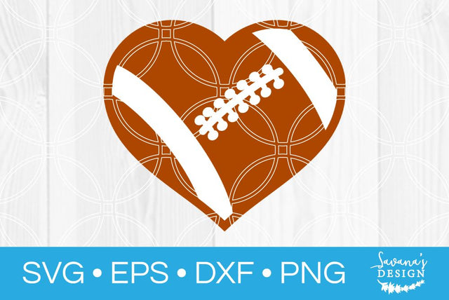 Football Heart SVG SavanasDesign 