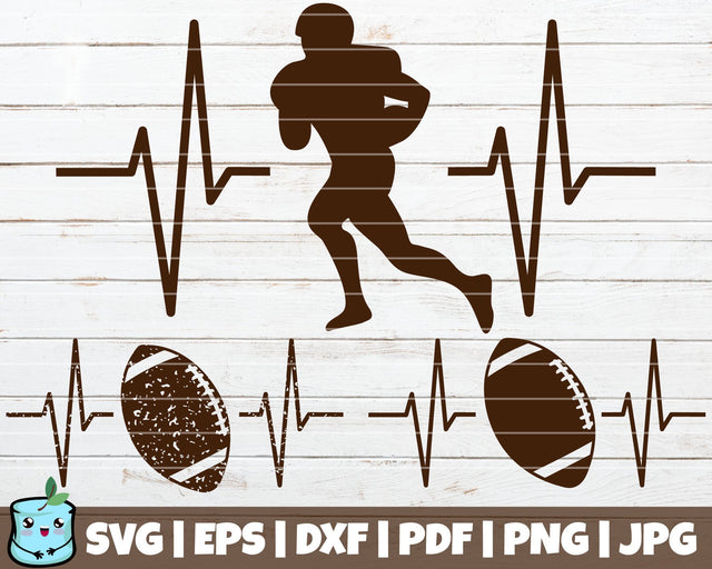 Football Heartbeats SVG MintyMarshmallows 