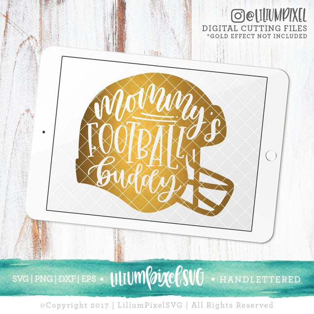 Football Helmet - Mommys Football Buddy SVG Lilium Pixel SVG 