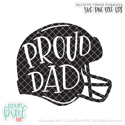 Football Helmet - Proud Dad SVG Lilium Pixel SVG 