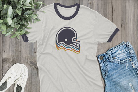 Football Helmet Retro SVG SVG Style and Stencil 