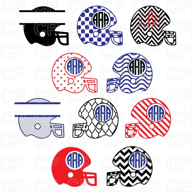 Football Helmet SVG Bundle SVG cutperfectstudio