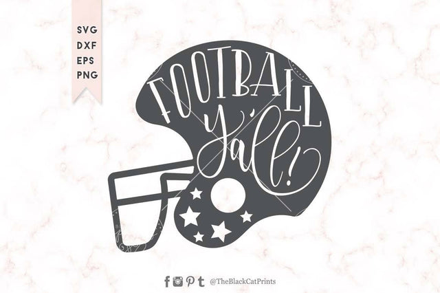 Football helmet with stars cut file SVG TheBlackCatPrints 