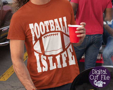 Football Is Life Svg SVG Crafty Mama Studios 