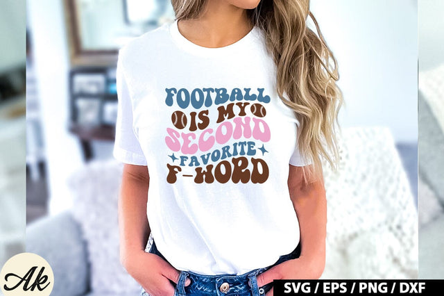 Football is my second favorite f-word Retro SVG SVG akazaddesign 