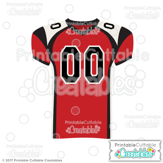 Football Jersey SVG Printable Cuttable Creatables 