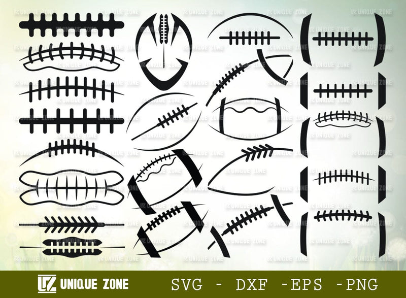 Football Laces SVG Bundle, Football Silhouette Svg, Football Skeleton ...