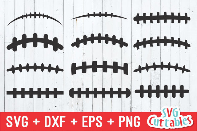 Football Laces Svg Cuttables 