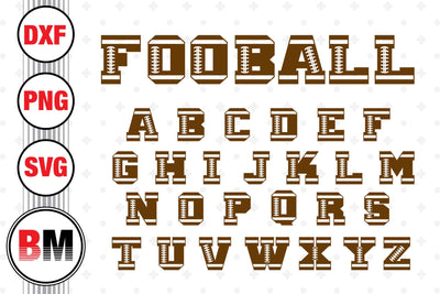 Football Letters SVG, PNG, DXF Files SVG BMDesign 