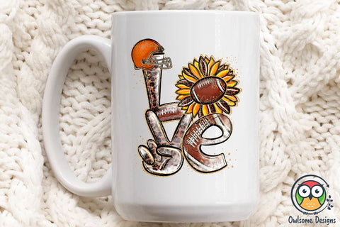 Football Love Sublimation PNG Designs Sublimation Owlsome.Designs 