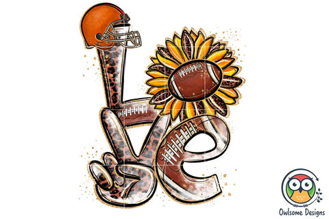 Football Love Sublimation PNG Designs Sublimation Owlsome.Designs 