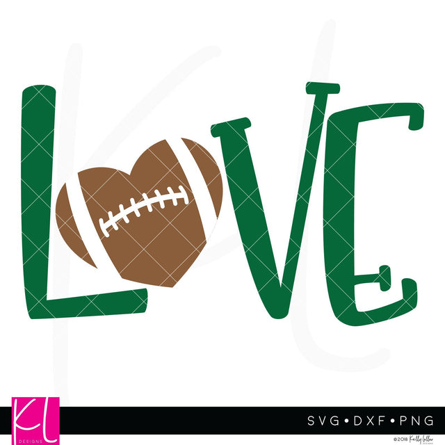 Football Love SVG Kelly Lollar Designs 