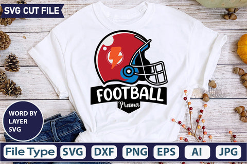 Football Mama SVG Cut file SVGs,quotes-and-sayings,food-drink,mini-bundles,print-cut,on-sale, SVG DesignPlante 503 