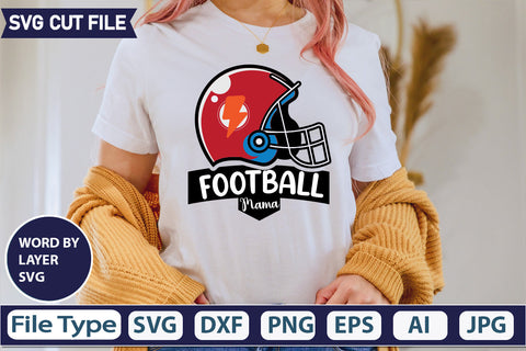 Football Mama SVG Cut file SVGs,quotes-and-sayings,food-drink,mini-bundles,print-cut,on-sale, SVG DesignPlante 503 