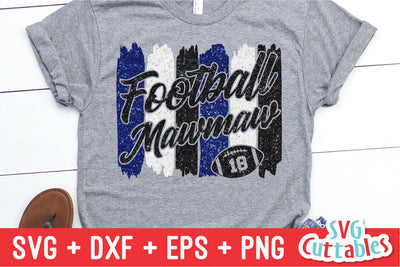 Football Mawmaw svg - Football Cut File - svg - dxf - eps - png - Grandma - Brush Stroke - Silhouette - Cricut - Digital Download SVG Svg Cuttables 