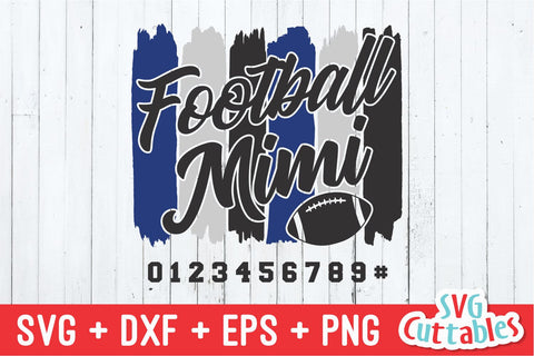 Football Mimi svg - Football Cut File - svg - dxf - eps - png - Brush Stroke - Silhouette - Cricut - Digital Download SVG Svg Cuttables 