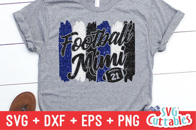 Football Mimi svg - Football Cut File - svg - dxf - eps - png - Brush Stroke - Silhouette - Cricut - Digital Download SVG Svg Cuttables 