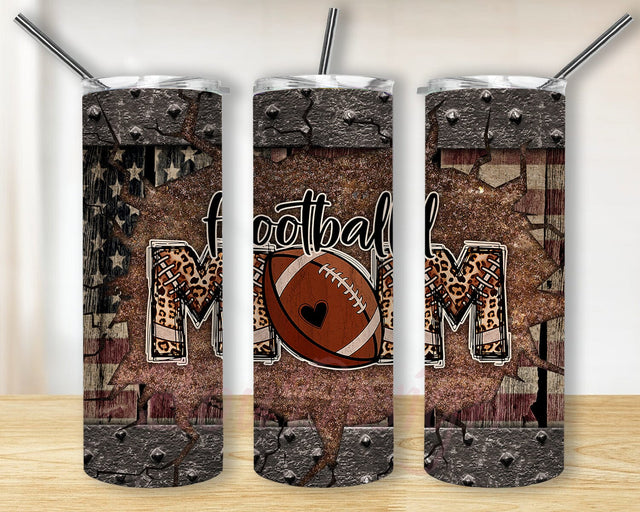 Football Mom Design Png, Football 20oz Skinny Tumbler, American Flag Barrel Tumbler Wrap, Mom Leopard Tumbler Png, Sport Mom Sublimation Design, Instant Download Sublimation BouDesign 