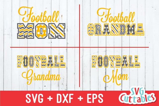 Football Mom / Grandma Patterned SVG Svg Cuttables 