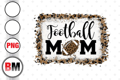 Football Mom Leopard PNG Files Sublimation BMDesign 