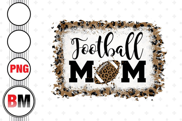 Football Mom Leopard PNG Files Sublimation BMDesign 