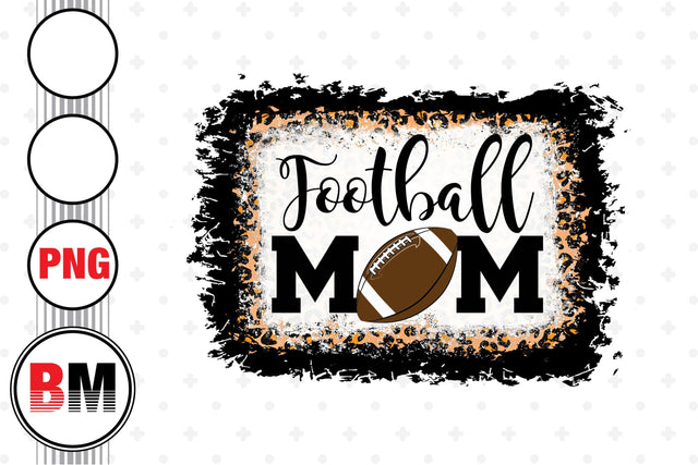 Football Mom Leopard PNG Files Sublimation BMDesign 