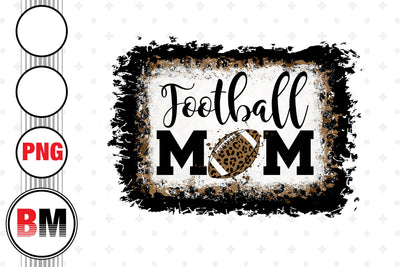 Football Mom Leopard PNG Files Sublimation BMDesign 
