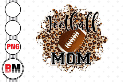 Football Mom Leopard PNG Files Sublimation BMDesign 