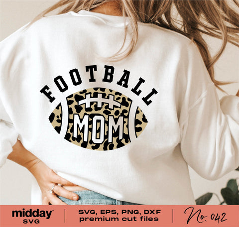 Football Mom Leopard Print Svg, Png Dxf Eps, Football Mama Cut File Design SVG Midday SVG 