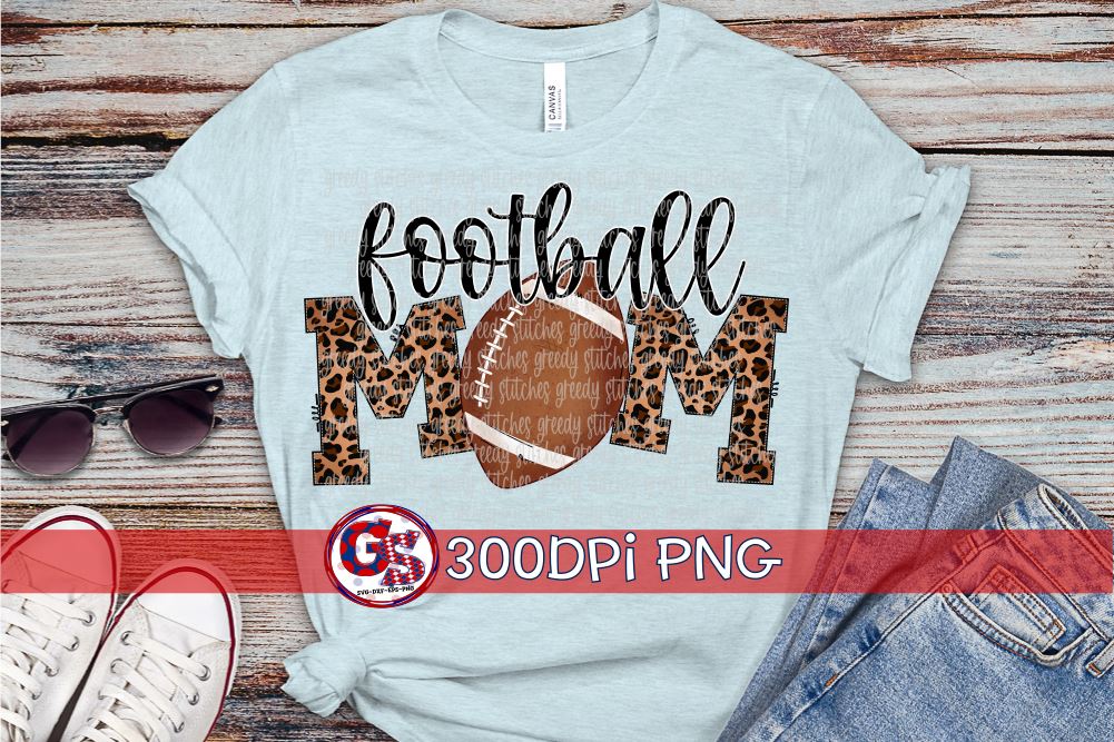 Football Mom PNG for Sublimation - So Fontsy