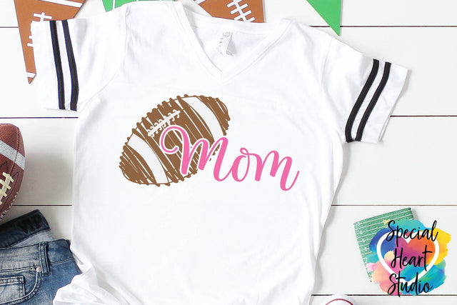 Football Mom Scribble Ball SVG Special Heart Studio 