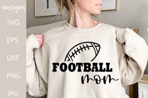 Football Mom SVG Cut File, PNG Print Free For Commercial Use SVG Sintegra 