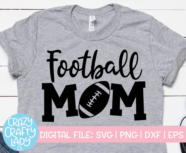 Football Mom | SVG Cut File SVG Crazy Crafty Lady Co. 