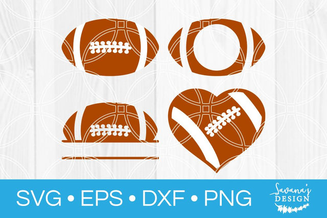 Football Monogram Bundle SVG SavanasDesign 