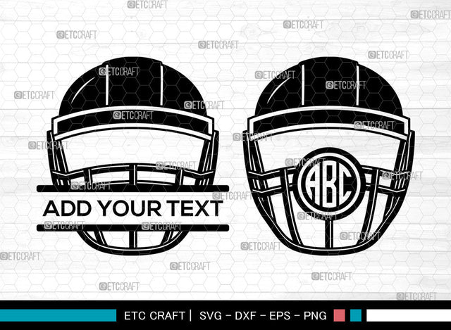 Football MonogramSVG, Football SVG, Football Helmet Svg, Football Boots Svg, Sports Svg, Split Monogram Svg, Football SVG ETC Craft 