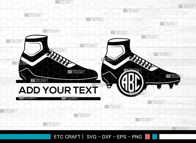 Football MonogramSVG, Football SVG, Football Helmet Svg, Football Boots Svg, Sports Svg, Split Monogram Svg, Football SVG ETC Craft 