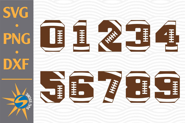 Football Numbers SVG, PNG, DXF Digital Files Include SVG SVGStoreShop 