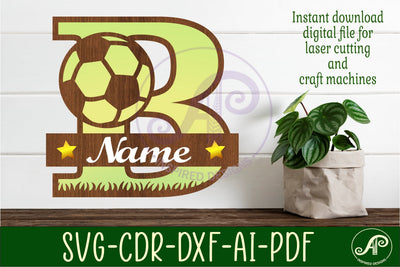 Football or Soccer Monogram B Letter SVG APInspireddesigns 