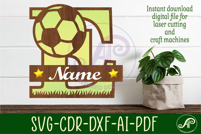 Football or Soccer Monogram E Letter SVG APInspireddesigns 