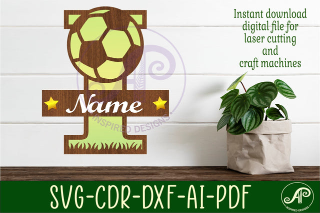 Football or Soccer Monogram I Letter SVG APInspireddesigns 