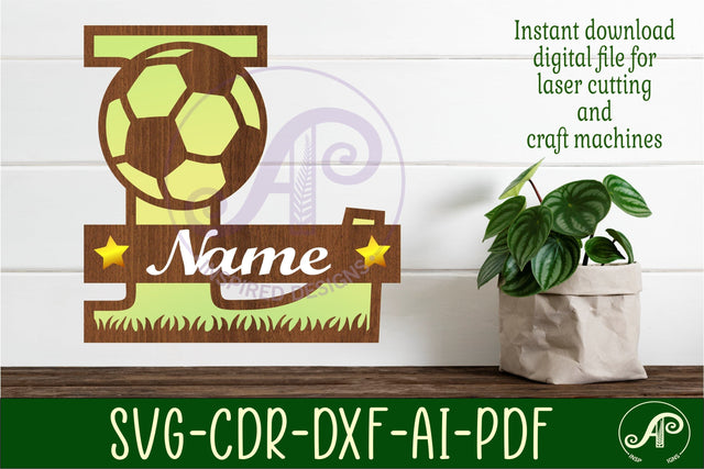 Football or Soccer Monogram L Letter SVG APInspireddesigns 