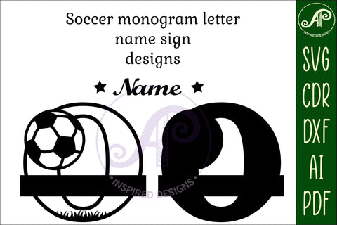 Football or Soccer Monogram O Letter SVG APInspireddesigns 