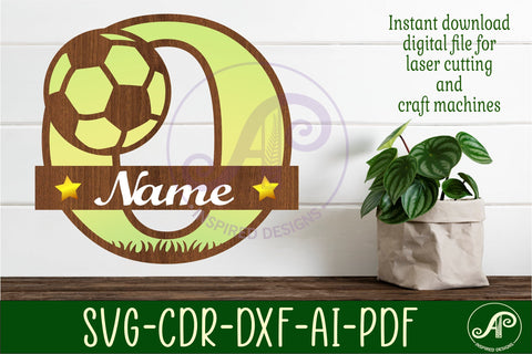 Football or Soccer Monogram O Letter SVG APInspireddesigns 